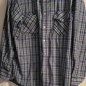 Blue plaid button up